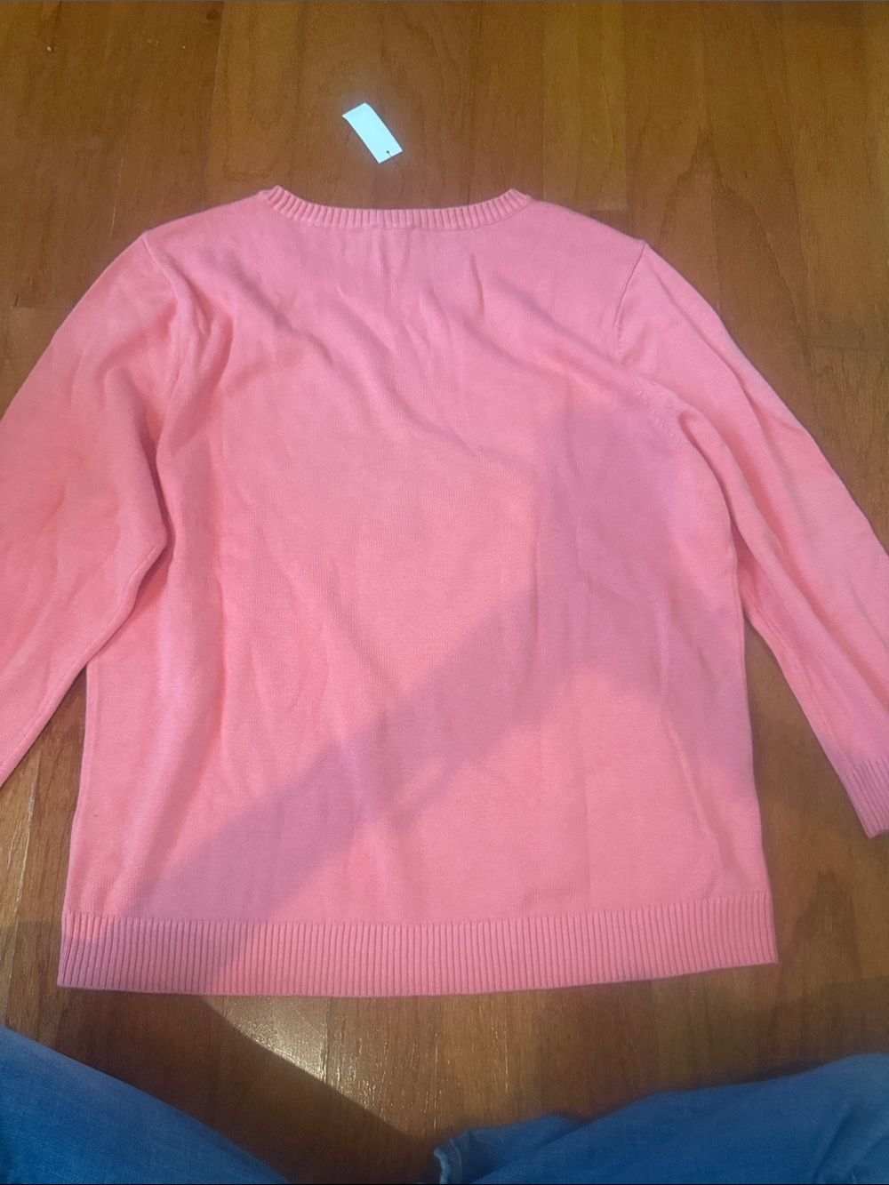 Talbots Pink Crewneck Sweater with Orange Fruit Motif - Picture 4 of 5